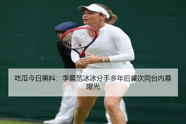 吃瓜今日黑料：李晨范冰冰分手多年后首次同台内幕曝光